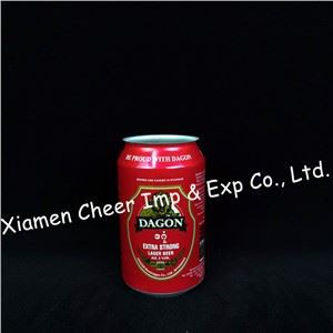 330ml aliminyòm Byè ka wouj enprime koulè wouj